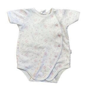 George White and Pink Baby Bodysuit